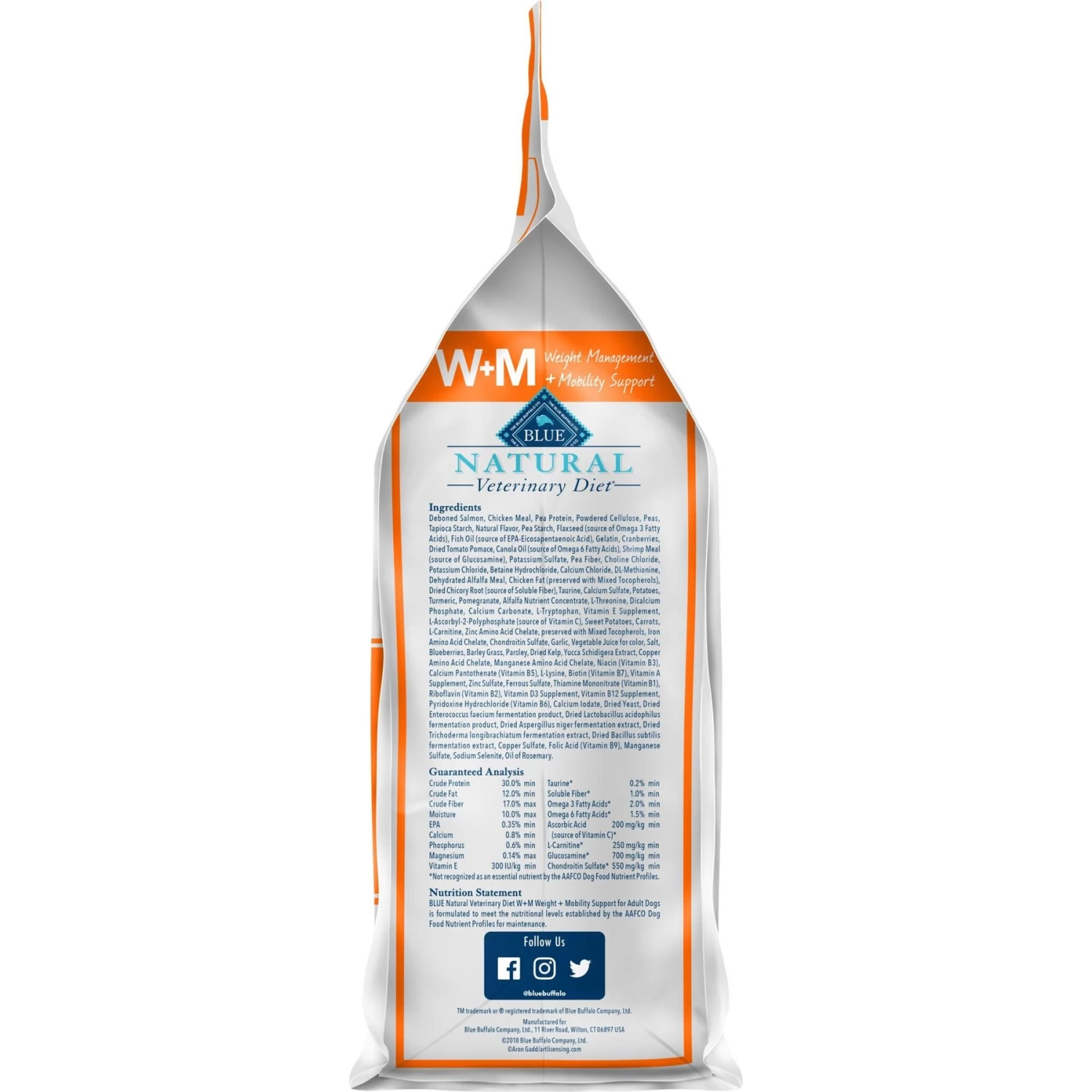 Blue Buffalo Natural Veterinary Diet W+M Weight Management + Mobility Support Dry Dog Food - Image 9