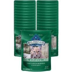 Blue Buffalo Wilderness Tasty Toppers Wild Cuts Tasty Duck Morsels In Savory Gravy Grain-Free Cat Food Topper