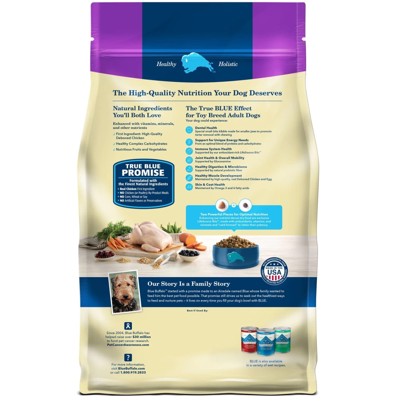 Blue Buffalo Life Protection Formula Toy Breed Adult Chicken & Brown Rice Recipe Dry Dog Food - Image 2
