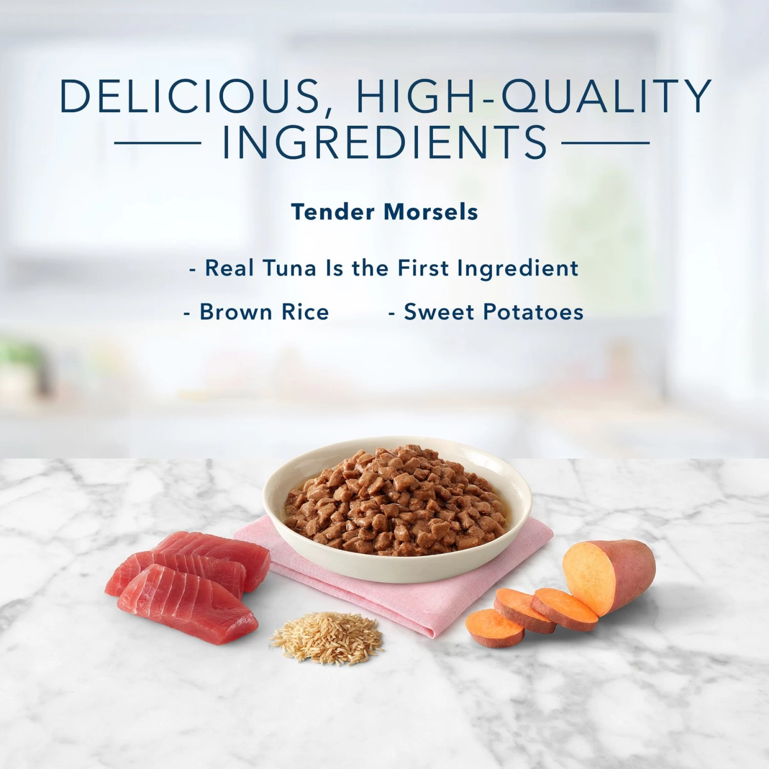 Blue Buffalo Tastefuls Natural Tender Morsels Tuna Entree Wet Cat Food, 3-oz Can, Case Of 12 - Image 5