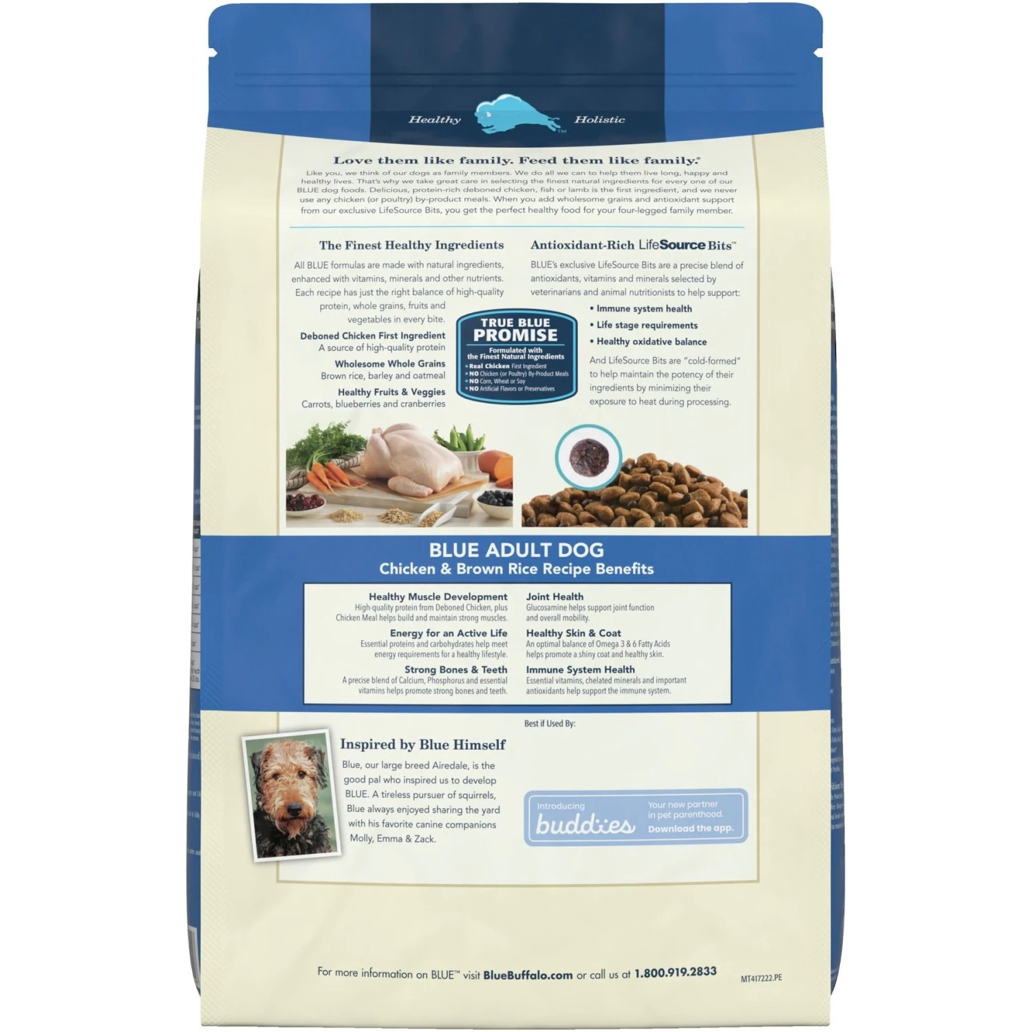 Blue Buffalo Life Protection Formula Adult Chicken & Brown Rice Recipe Dry Dog Food & Blue Buffalo Homestyle Recipe Chicken Dinner With Garden Vegetables & Brown Rice Canned Dog Food - Image 3