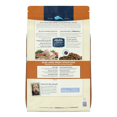 Blue Buffalo Life Protection Chicken & Brown Rice Recipe Large Breed Senior Dry Dog Food - 30lbs