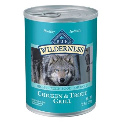 Blue Buffalo Wilderness Grain Free Wet Dog Food Chicken & Trout Fish Grill - 12.5oz/12ct Pack - Image 2