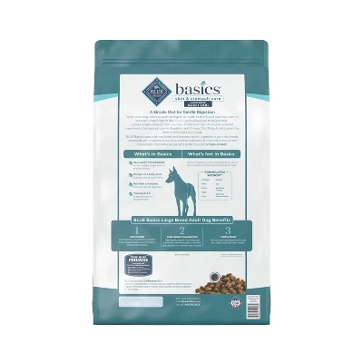 Blue Buffalo Basics Skin & Stomach Care, Grain Free Natural Lamb & Potato Recipe Large Breed Dry Dog Food - 22lbs - Image 2