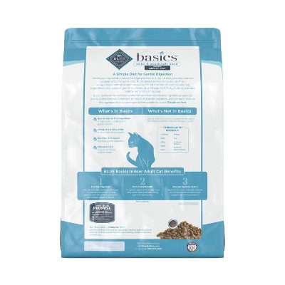 Blue Buffalo Basics Skin & Stomach Care Grain Free Natural Indoor With Fish & Potato Adult Dry Cat Food - 11lbs - Image 2