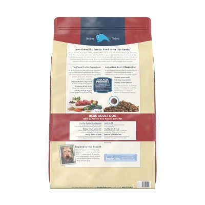 Blue Buffalo Adult Dry Dog Food With Beef Flavor - 24lbs