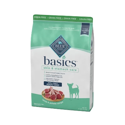 Blue Buffalo Basics Skin & Stomach Care Grain Free Natural Lamb & Potato Recipe Small Breed Dry Dog Food - 11lbs - Image 7